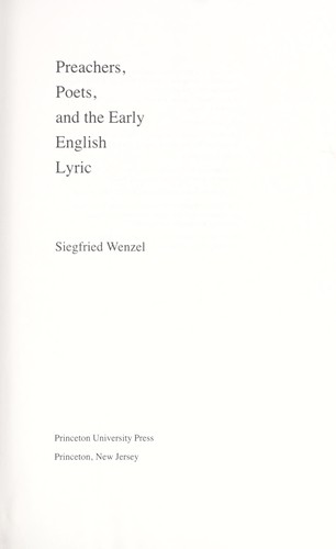 Preachers, poets, and the early English lyric