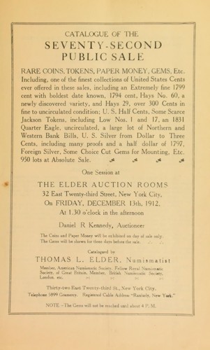 Catalogue of the seventy-second public sale