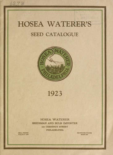 Hosea Waterer's seed catalogue