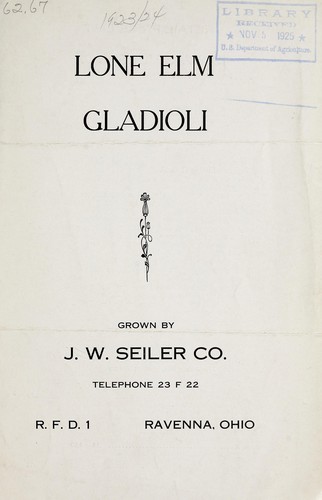 Retail price list of the J.W. Seiler Co
