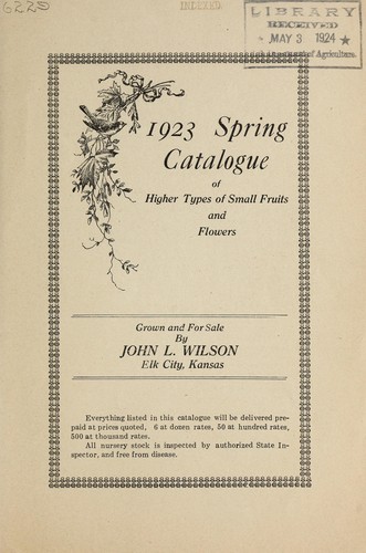 1923 spring catalogue of higher types of small fruits and flowers