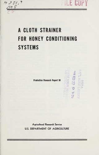 A cloth strainer for honey conditioning systems