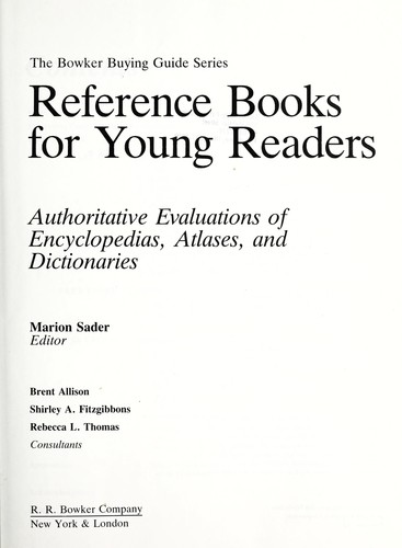 Reference books for young readers