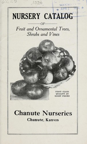 Nursery catalog of fruit and ornamental trees, shrubs and vines