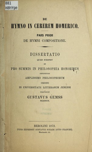 De hymno in Cererem Homerico