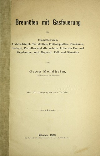 Brenno fen mit gasfeuerung fu r chamottewaren, verblendziegel, terrakotten, trottoirplatten, tonro hen, steingut porzellan & alle anderen arten von ton- & ziegelwaren, auch magnesit, kalk & strontian