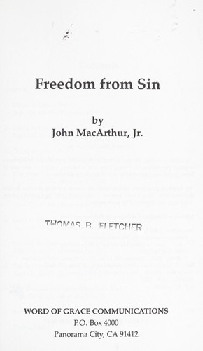 Freedom from sin