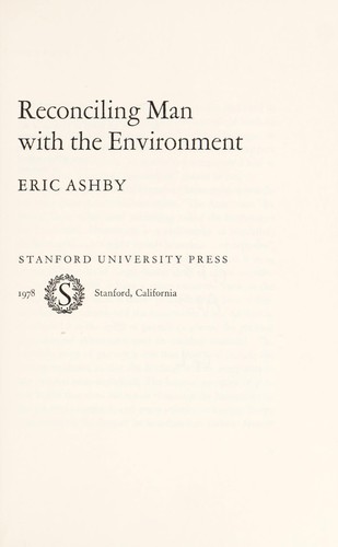 Reconciling man with the environment