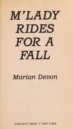 M'Lady Rides for a Fall