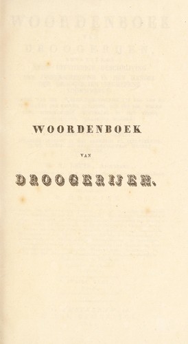 Woordenboek van droogerijen