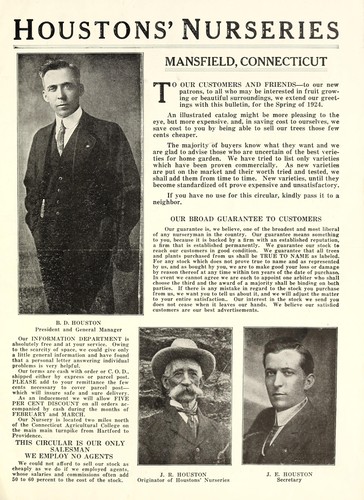 Houstons' Nurseries, 1924