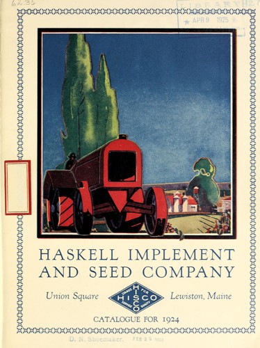 1924 catalogue of choice farm, garden and flower seeds, agricultural implements ...