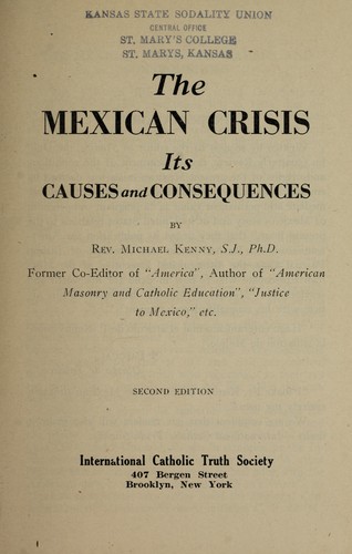 The Mexican crisis, its causes and consequences