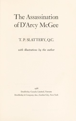 The assassination of D'Arcy McGee