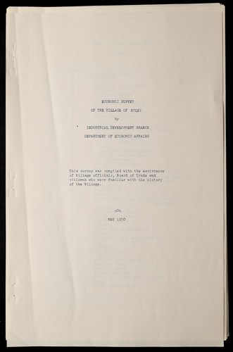 Economic survey of the village of Ryley