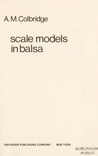 Scale models in balsa