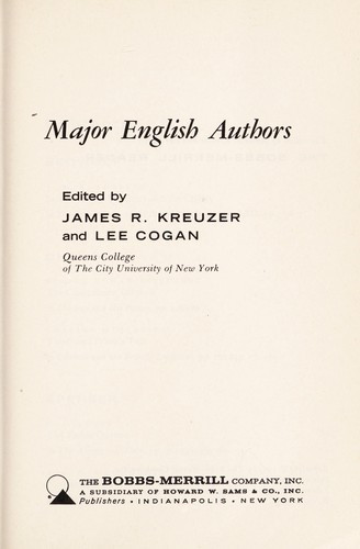 Modern writings on major English authors