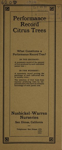 Performance record citrus trees