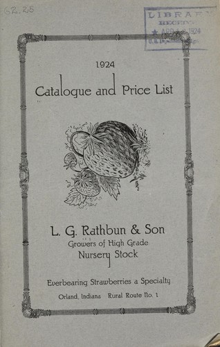L.G. Rathbun & Son's catalogue and price list for 1924