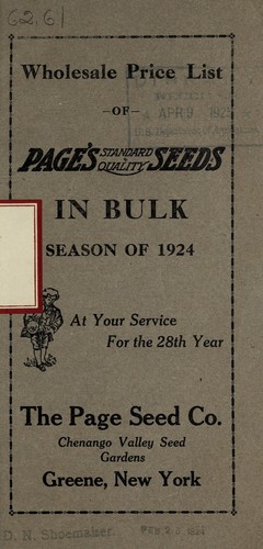 Wholesale price list of Page's standard quality seeds in bulk