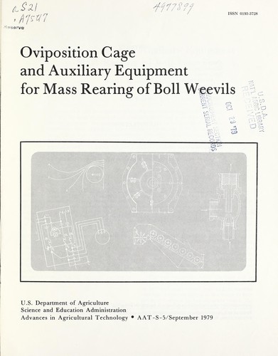 Oviposition cage and auxiliary equipment for mass rearing of boll weevils