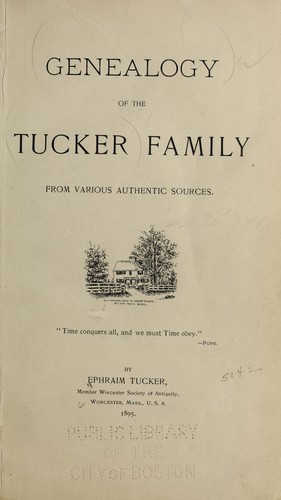 Genealogy of the Tucker family