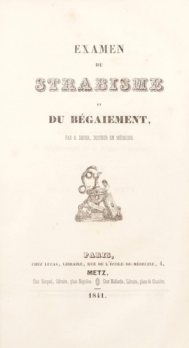 Examen du strabisme et du b©♭gaiement