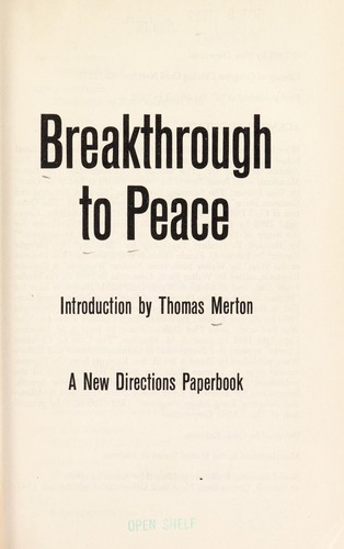 Breakthrough to peace