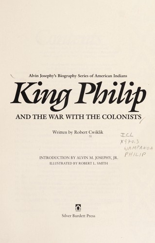 King Philip and the war with the colonists