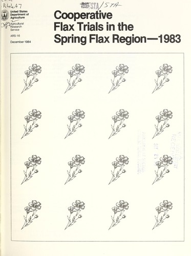 Cooperative flax trials in the spring flax region--1983