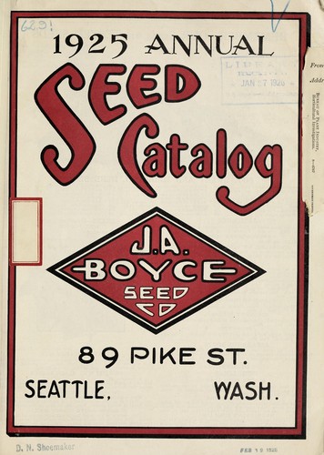 1925 annual seed catalog