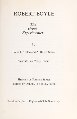 Robert Boyle, the great experimenter