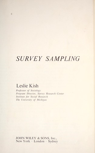 Survey sampling