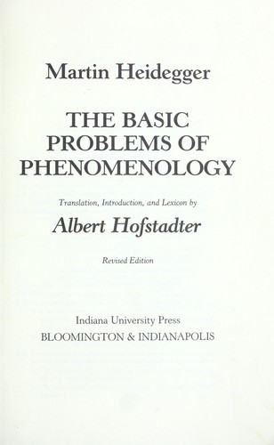 Grundprobleme der Phänomenologie