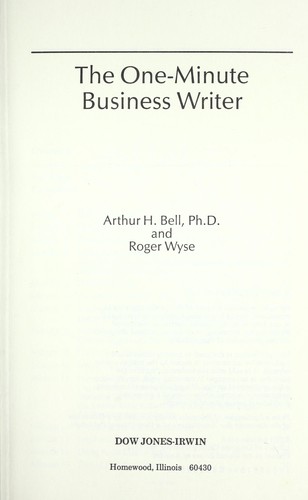 The one-minute business writer