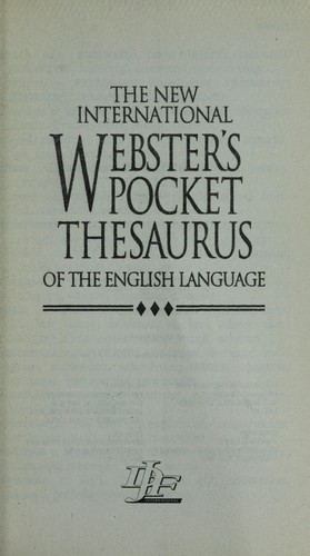The new international Webster's pocket thesaurus of the English language