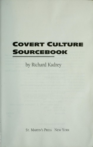 Covert culture sourcebook