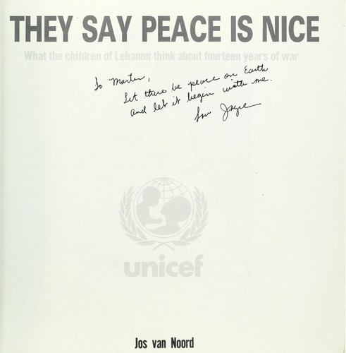 They say peace is nice