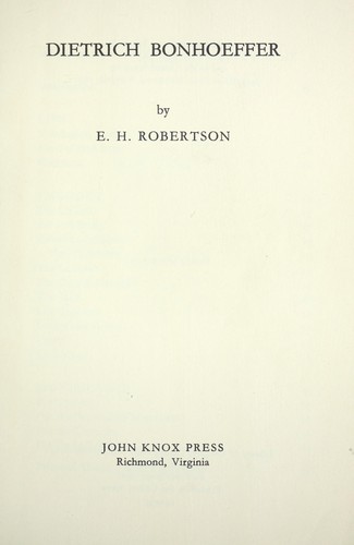 Dietrich Bonhoeffer