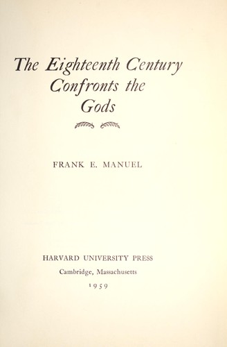 The eighteenth century confronts the gods