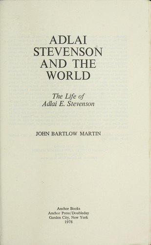 Adlai Stevenson and the world