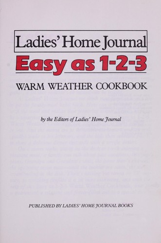 Ladies' home journal easy as 1-2-3 cookbook library