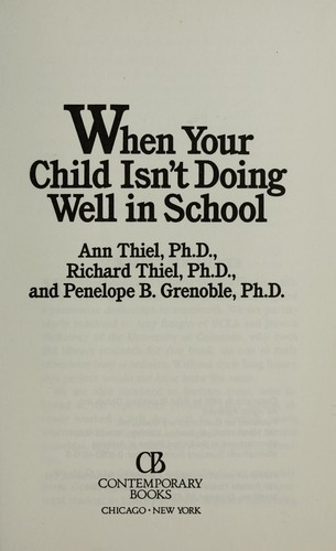 When your child isn't doing well in school