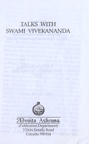 Talks with Swami Vivekananda