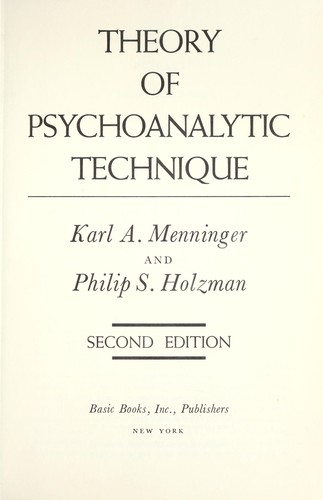 Theory of psychoanalytic technique