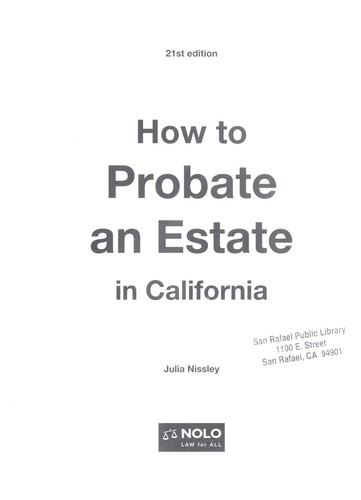 How to probate an estate in California