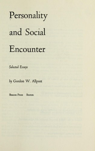 Personality and social encounter