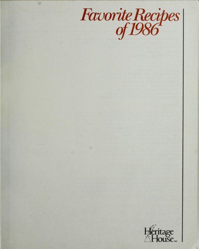 Favorite recipes of 1986