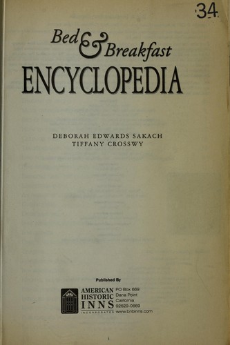 Bed & breakfast encyclopedia