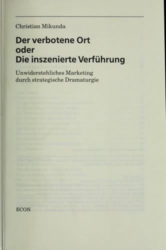 Der verbotene Ort oder die inszenierte Verfu hrung